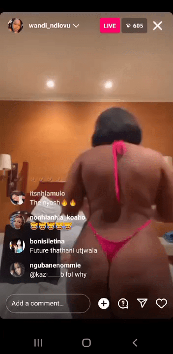 Sexy Baddie Wandi Ndlovu Instagram Live