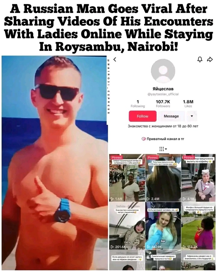 The Russian Guy ‘Yaytseslav’ Videos Seducing and Fucking Ladies Across Africa